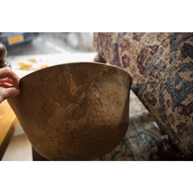 1930s Vintage African Wooden Bowl For Sale - Image 5 of 6