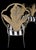 1990s Hollywood Regency Gold Gilt Metal Leaf Back Dining Chairs With Black & Cream Striped Upholstery - Set of 6 For Sale - Image 10 of 15