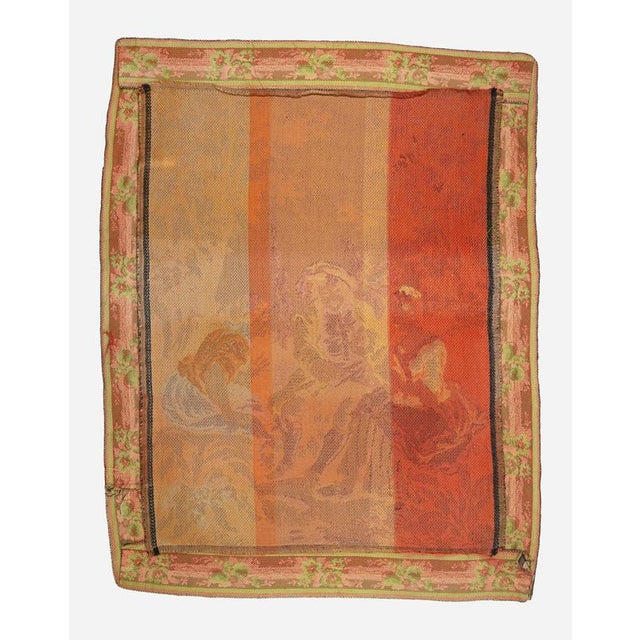 Italian Bucolic Scene Tapestry in Fabric Weaving, 1950s For Sale - Image 4 of 5