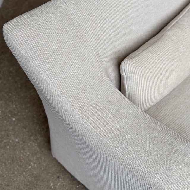 Textile Wave Sofa by Vladimir Kagan for American Leather in Corduroy For Sale - Image 7 of 11