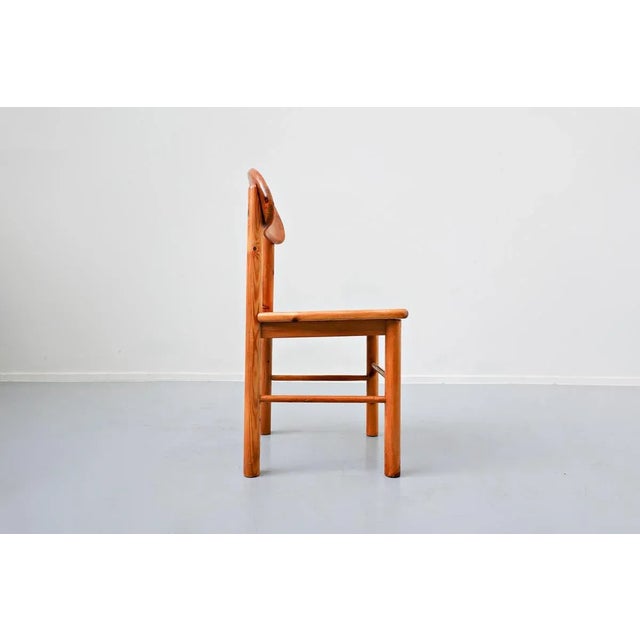 Wood Pitchpin Chairs by Rainer Daumiller, 1970s, Set of 6 For Sale - Image 7 of 11