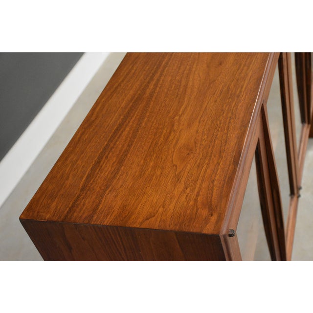 Wood 1960s Walnut Bookcase Display Cabinet For Sale - Image 7 of 8