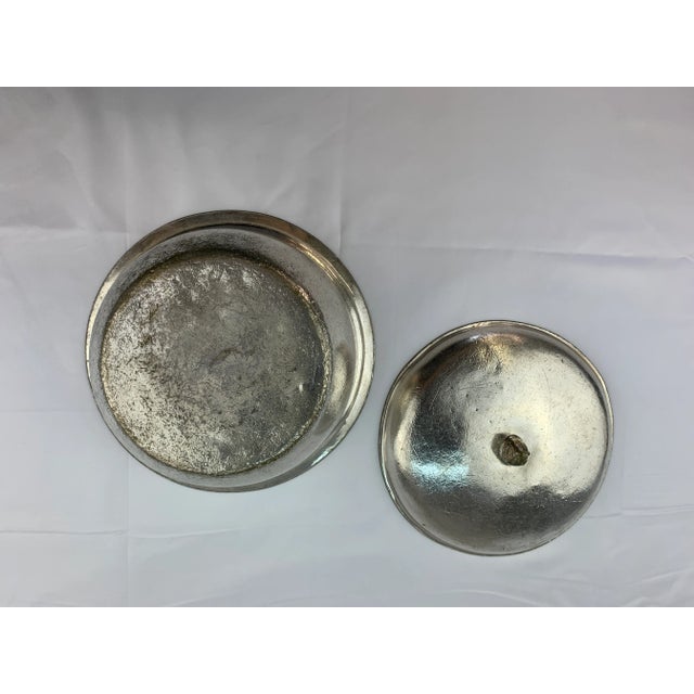 Metal 1960s Silverplate Metal Serving Bowl With Lid For Sale - Image 7 of 8
