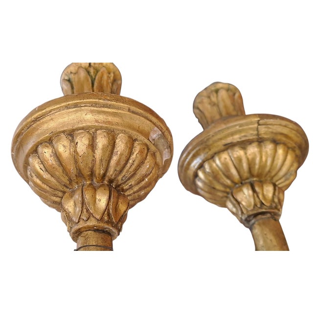 Empire Giltwood Wall Lights, 1800s, Set of 2 For Sale - Image 9 of 11