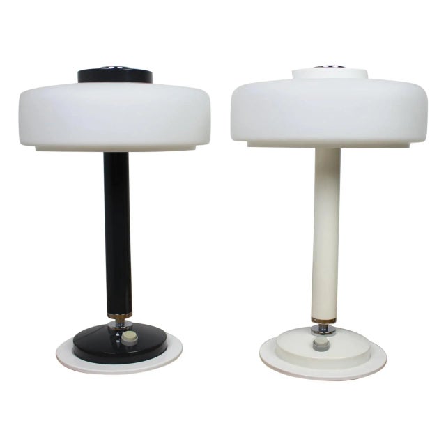 Black and White Table Lamps from Napako, 1960s, Set of 2 For Sale - Image 13 of 13