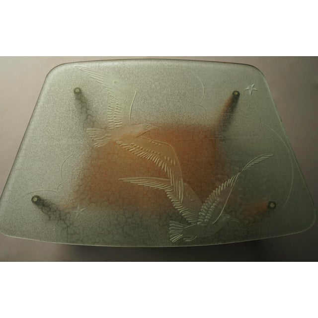 Large Art Deco Coffee Table with Feature Glass Top, 1940s For Sale - Image 15 of 17