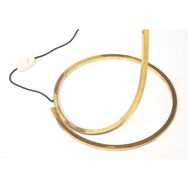 1970s Italian Rabarbaro Brass Leaf Floor Lamp, Bottega Gadda For Sale - Image 10 of 10