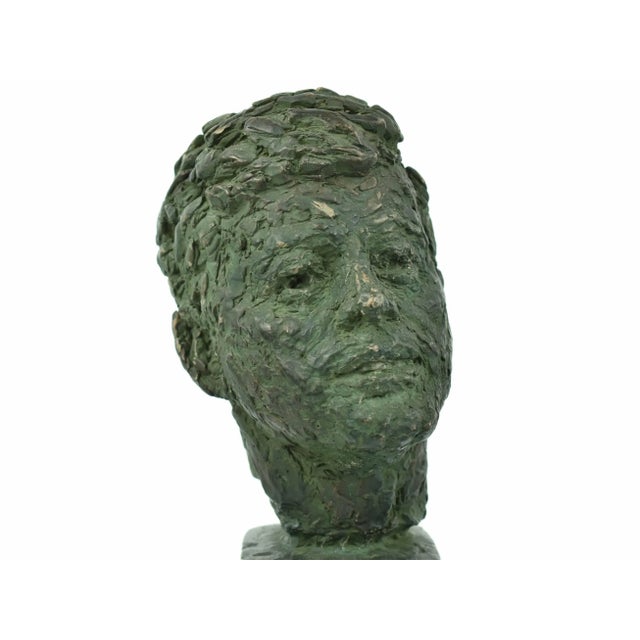 Wood 1965 John F Kennedy Bust Sculpture by Robert Berks For Sale - Image 7 of 11