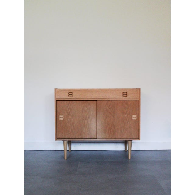 Wood Vintage Danish Sideboard in Oak with Sliding Doors and Drawer, 1960s For Sale - Image 7 of 11