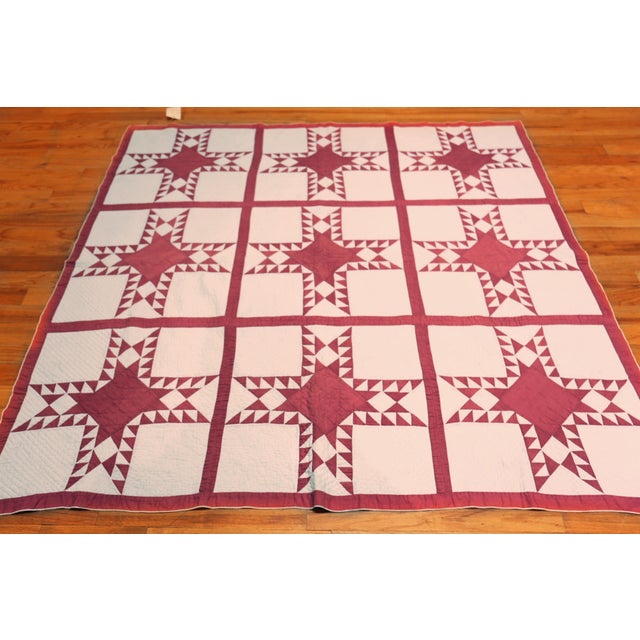 American Nazmiyal Collection Antique American Quilt Textile For Sale - Image 3 of 7