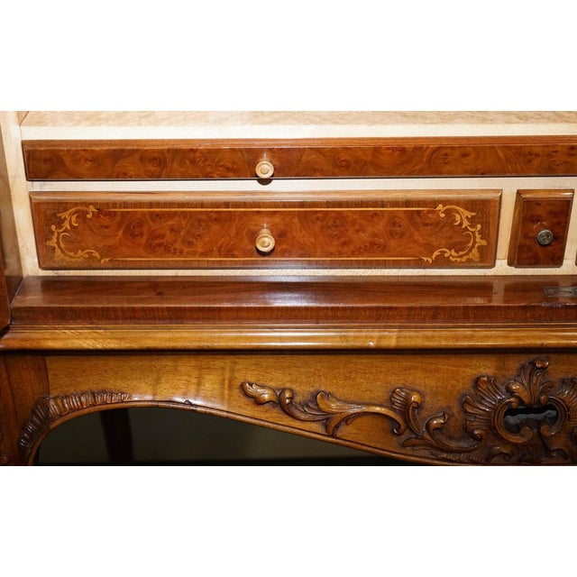 Tan French Walnut Parquetry Bar Cabinet For Sale - Image 8 of 18