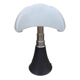 Large Pipistrello Lamp with Black Base by Gae Aulenti for Martinelli Luce, 1970 For Sale
