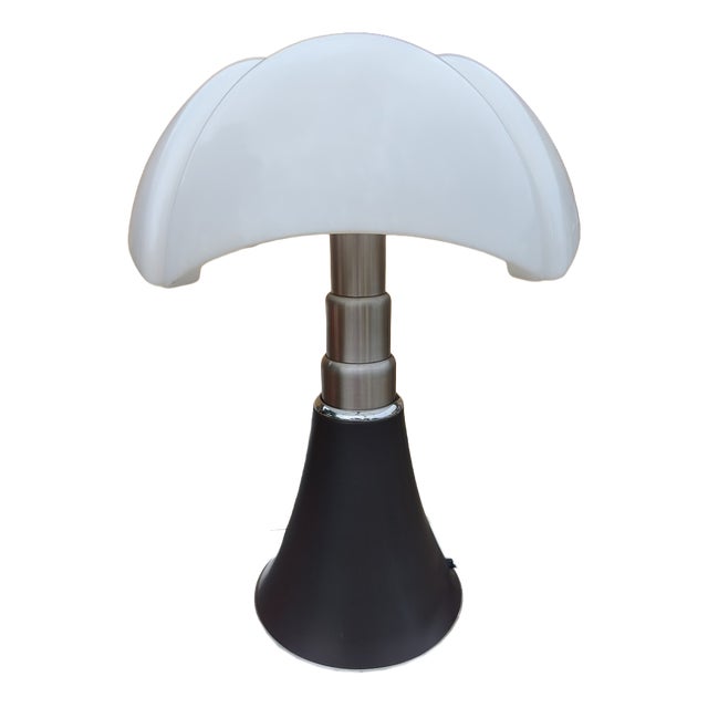 Large Pipistrello Lamp with Black Base by Gae Aulenti for Martinelli Luce, 1970 For Sale