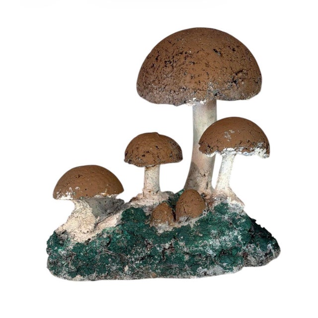 Vintage Brutalist Style Cast Stone Mushroom Garden Sculpture For Sale In West Palm - Image 6 of 11