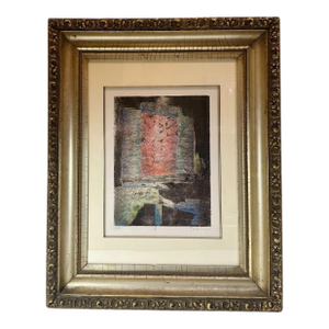 Vintage Print in Antique Silver Gilt Frame