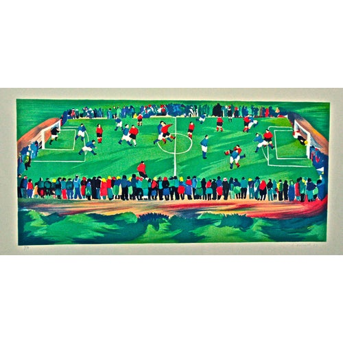Giovanni Omiccioli, Football Camp, 1973, Lithograph For Sale