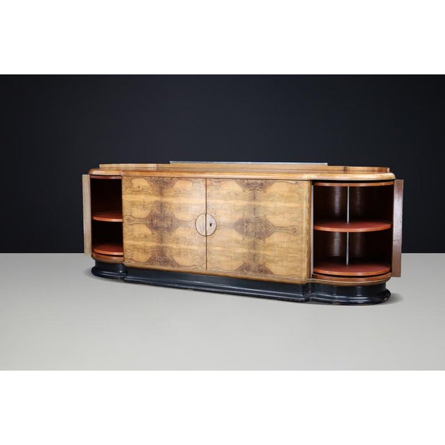 Black Art Deco Credenza in Walnut by Jindřich Halabala for Up Závody, Czechoslovakia, 1930 For Sale - Image 8 of 15
