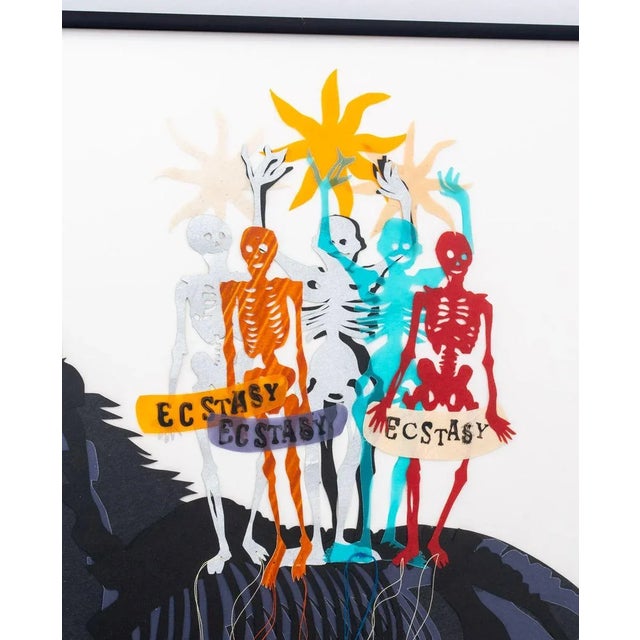 Contemporary Lesley Dill Ecstasy Skeletons Mixed Media For Sale - Image 3 of 6