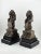 This rare antique pair of Victorian-era bronze lion rampart bookends on pedestal are a unique and elegant addition to any...