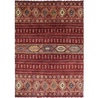 Handwoven Turkeman Style Area Rug 5'10"×8'1" For Sale