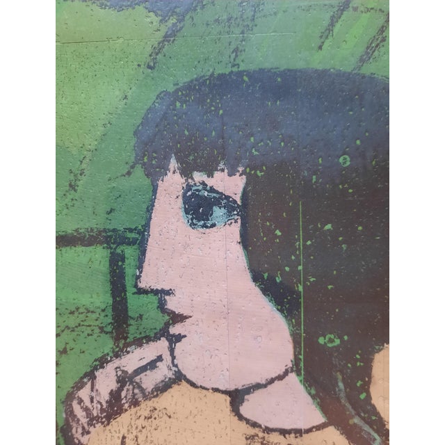 Domenico Cantatore, Accanto a te, Polymaterial Silkscreen, 1950s For Sale - Image 14 of 18