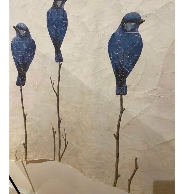 Decorative Limited Edition French Wallpaper Panels of Birds For Sale In Richmond - Image 6 of 8