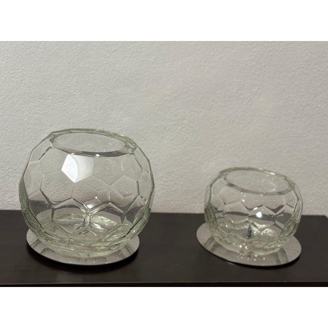 Fendi Fendi Casa Crystal Glass Vases – Designer Home Decor – Set of 2 For Sale - Image 4 of 8