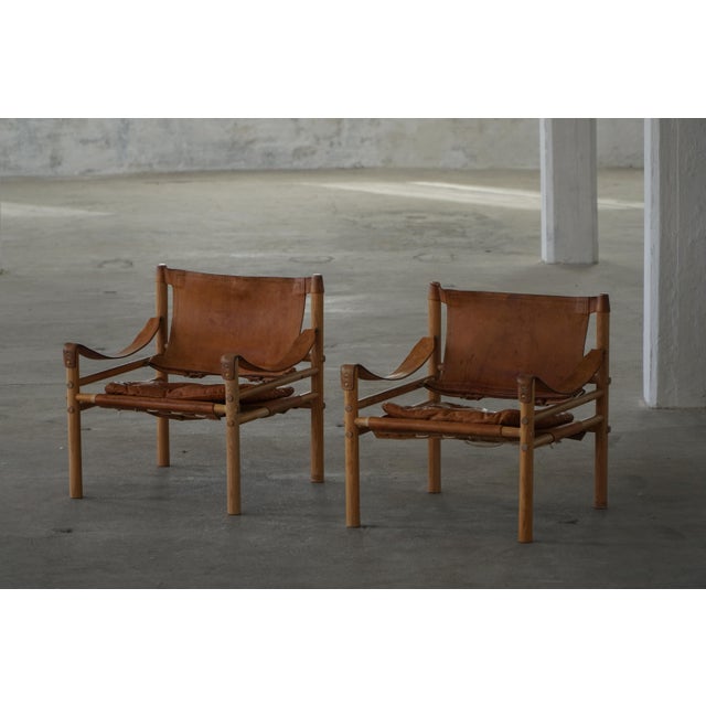 Sirocco Lounge Chairs in Leather & Ash by Arne Norell for Aneby Mobler, 1960s, Set of 2 For Sale - Image 10 of 18