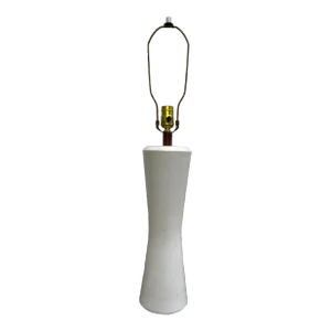 Mid-Century Danish Modern White Magic Holland 224/4 Ceramic Glaze Hourglass Lamp