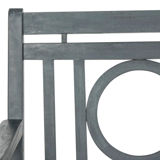 Elise 3 Seat Bench in Ash Grey & Beige For Sale - Image 4 of 6