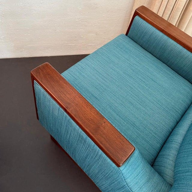 1960s Mid-Century Modern Adrian Pearsall Style Upholstered Walnut Lounge Armchairs For Sale - Image 10 of 10