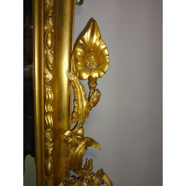 Very & Impressive Victorian English Gilt Overmantle Mirror For Sale - Image 12 of 13