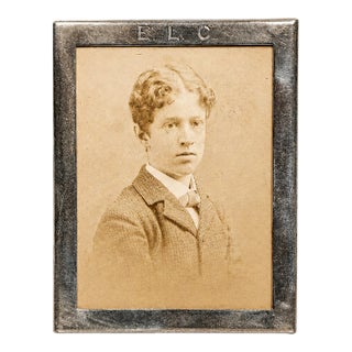 Classic Small Keepsake Sterling Silver Antique Picture Photo Frame Home Decor For Sale