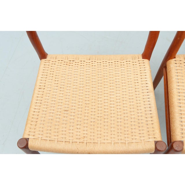 Vintage Model 75 Dining Chairs in Teak by Niels Otto Møller for J. L. Møller Møbelfabrik, 1950s, Set of 4 For Sale - Image 15 of 18