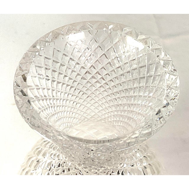 Rogaska-Premier Slovenian-Luxury Handmade Lead Crystal Diamond Point .12 Inch Bouquet Vase For Sale - Image 9 of 11