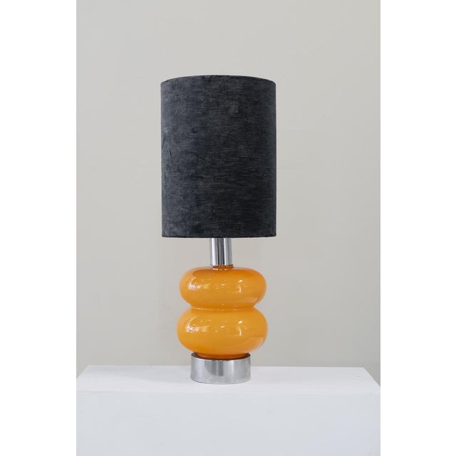 Metal Table Lamp in Steel and Glass. 1960s For Sale - Image 7 of 7