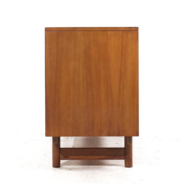 Mid 20th Century Lawrence Peabody for Nemschoff Walnut and Cane Credenza and Hutch For Sale - Image 5 of 12