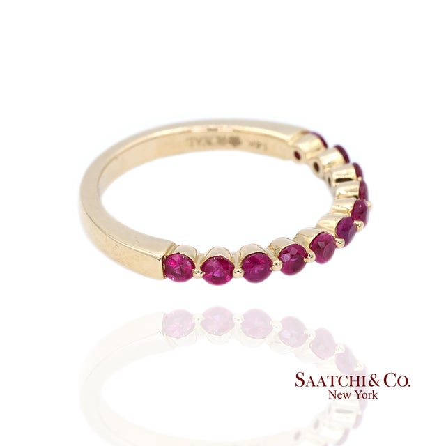 Ruby Gold Band Ring Metal Type: 14k Yellow Gold Total Item Weight: 2.8 Grams Ring Size: 7 (Resizable) 1: Natural Stone:...
