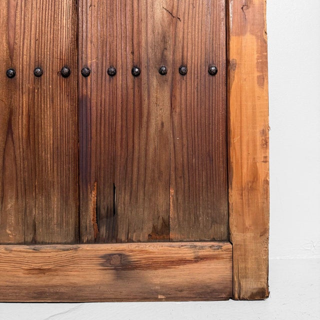 Wood Antique Japanese Wooden Door Wall Panel, 1890s For Sale - Image 7 of 17