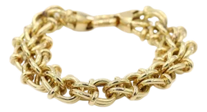 18k(750) Solid Yellow Gold Byzantine Chain Bracelet