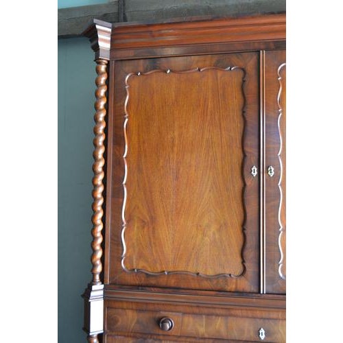 Biedermeier Mahogany Wooden Cabinet For Sale - Image 10 of 14