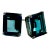 14k White Gold & Emerald Cut London Blue Topaz Earrings - 2 Pieces For Sale