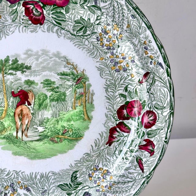 Mid 20th Century Spode "Field Sports" Polychrome Transferware Charger For Sale - Image 5 of 7