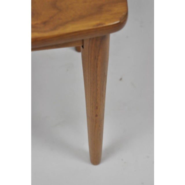 Contemporary Mid Century Danish Modern Style Small Teak Drinks Side Table For Sale - Image 10 of 14