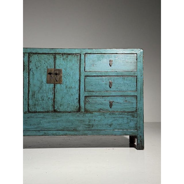 Chinese Blue Sideboard For Sale - Image 11 of 18