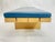 1980s Modernist Platform Bench With Blue Leather Cushions, Custom La Design For Sale - Image 9 of 18