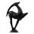 1980s Black Gazelle Sculpture by Haeger For Sale