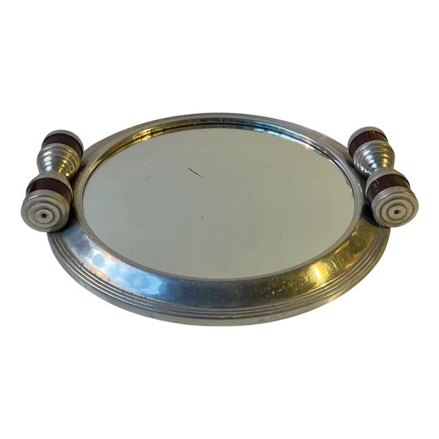 Streamline Bauhaus Plateau Mirror Tray, 1930s For Sale