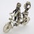 Vintage Italian Handmade Silver Clown on Tandem Bicycle Figurine, 1970s For Sale - Image 6 of 10