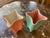 Shawnee Penn Shawnee 'Clover Leaf' Pottery: One Teal, One Peach For Sale - Image 4 of 10